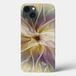 Coque Case-Mate iPhone Abrégé sur floral aubergine d'or d'imaginaire de