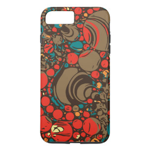 Coques Pour iPhone Abrégé sur rouge-brun orange