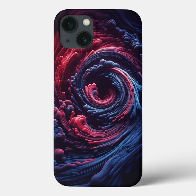 Coques Case-Mate iPhone Abstract 3D Fluid Vortex Phone Case - Deep Magenta (Verso)