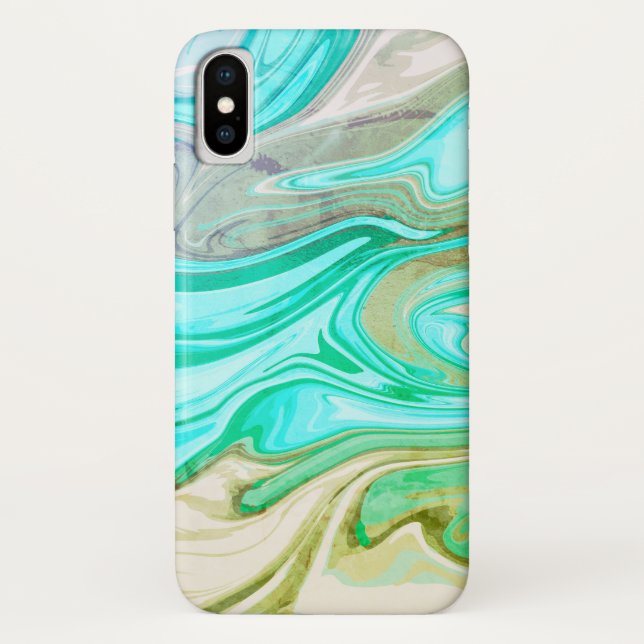 Coques Case-Mate iPhone Abstract elegant fluide marble liquide (Dos)