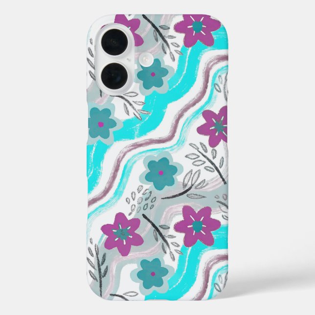 Coques Case-Mate iPhone Abstract Floral Retro Swirls (Verso)