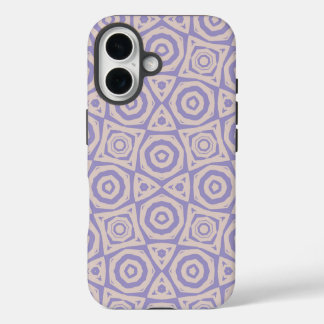 Coque Pour iPhone 16 Abstract Geometric Purple and Cream