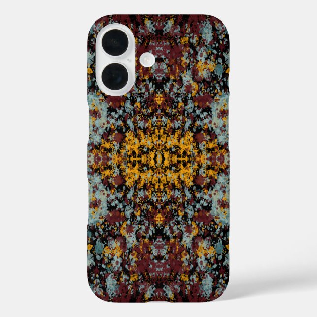 Coques Case-Mate iPhone Abstract Graffiti Splatter Painting Art On Black (Verso)