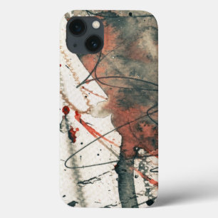 iPhone 13 Case Abstract grunge background, ink texture. 5
