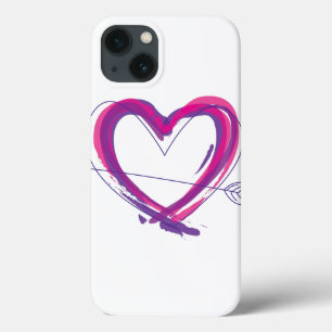 Etui iPhone Case-Mate Abstract heart in purple and pink