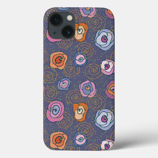 Coques Case-Mate iPhone Abstract rose field pattern (Verso)