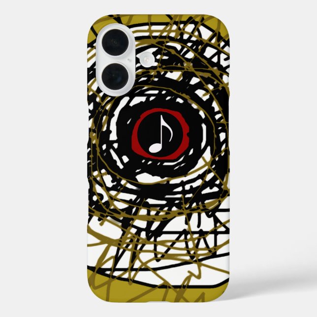Coques Case-Mate iPhone abstraction super-cool avec note musicale (Verso)