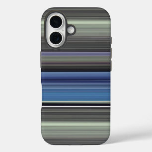Coque Pour iPhone 16 Abstrait #1 : Bleu et gris