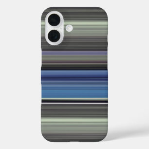 Coque Pour iPhone 16 Abstrait #1 : Bleu et gris