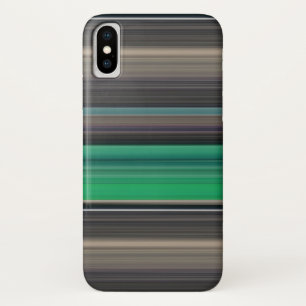 Coque iPhone X Abstrait #1 : Vert et gris