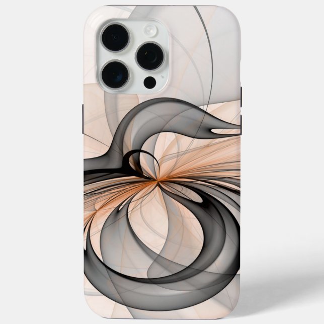 Coques Case-Mate iPhone Abstrait Anthracite Grey Sienna Art moderne fracta (Verso)