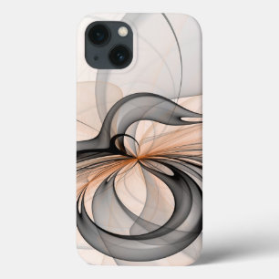 Etui iPhone 13 Abstrait Anthracite Grey Sienna Art moderne fracta