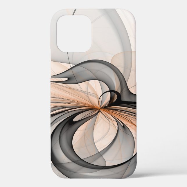 Coques Case-Mate iPhone Abstrait Anthracite Grey Sienna Art moderne fracta (Verso)