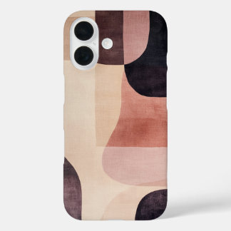 Coque Pour iPhone 16 Abstrait aux tons de terre