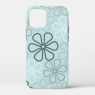 Case-Mate iPhone Case Abstrait Big Flower Outlines BWG+Duck Egg Blue