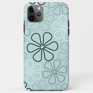 Case-Mate iPhone Case Abstrait Big Flower Outlines BWG+Duck Egg Blue