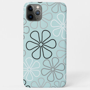 Case-Mate iPhone Case Abstrait Big Flower Outlines BWG+Duck Egg Blue