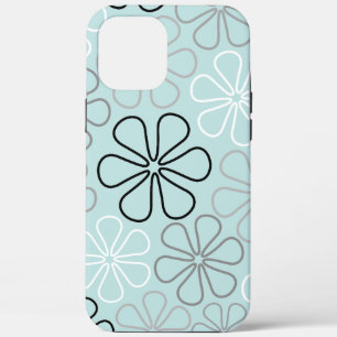 Case-Mate iPhone Case Abstrait Big Flower Outlines BWG+Duck Egg Blue