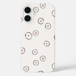 Coque Pour iPhone 16 Abstrait Bohème Rose Poussiéreux à Points Organiqu