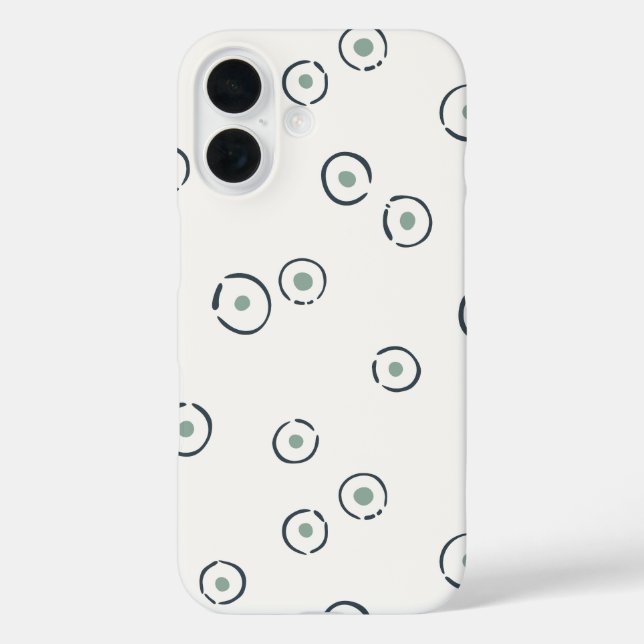 Coques Case-Mate iPhone Abstrait Bohème Vert Sauge Organique à Points (Verso)