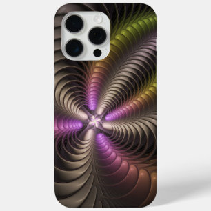 Coque Case-Mate iPhone Abstrait brillant Trippy coloré 3D Fractal Art