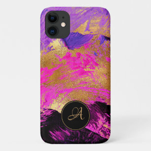 Case-Mate iPhone Case Abstrait chic art moderne violet or rose parties s