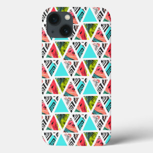 Etui iPhone 13 Abstrait coloré Motif tropical