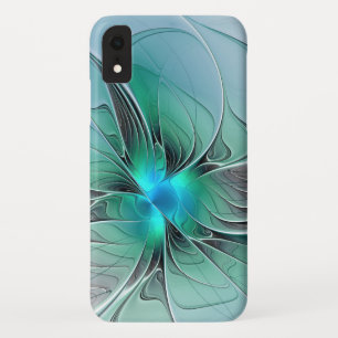 Case-Mate iPhone Case Abstrait De Bleu, Art Fractal Moderne