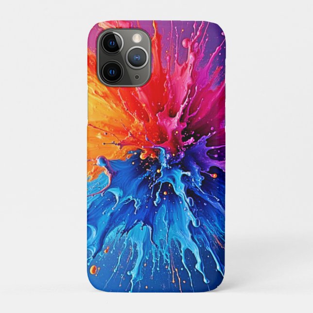 Coques Case-Mate iPhone Abstrait de projection de peinture dynamique (Dos)