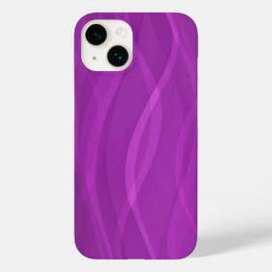 Coque Pour iPhone 14 Abstrait d'ondulation violette électrique