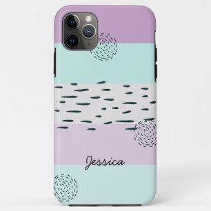 Case-Mate iPhone Case Abstrait Doodle Lilac Mint Gris Gris Gris Personna