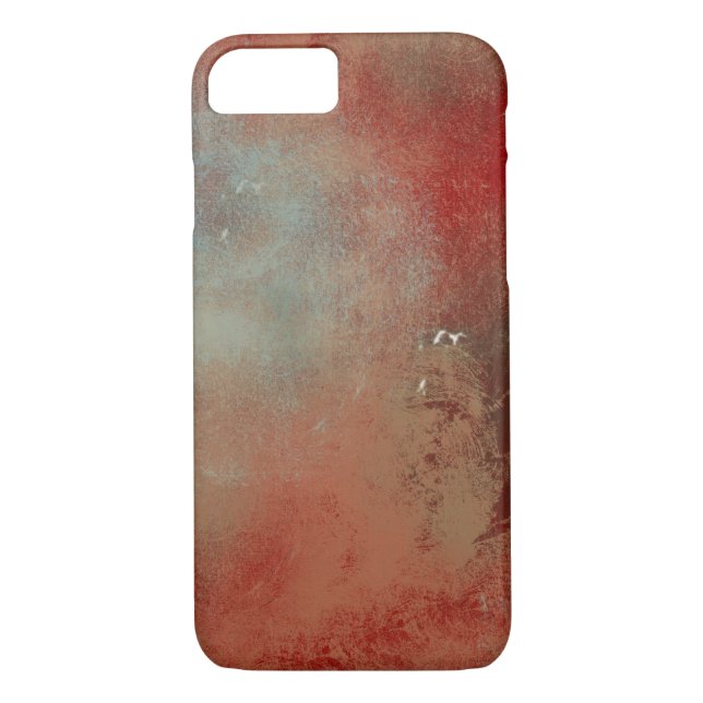 Coques Case-Mate iPhone Abstrait Dreamy Red Cream Turquoise Art (Dos)
