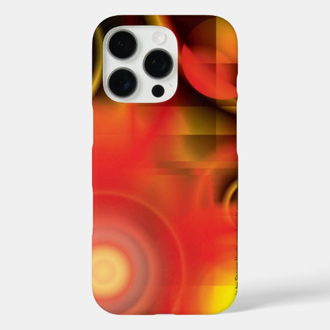 Coques Case-Mate iPhone Abstrait en rouge et jaune (Verso)