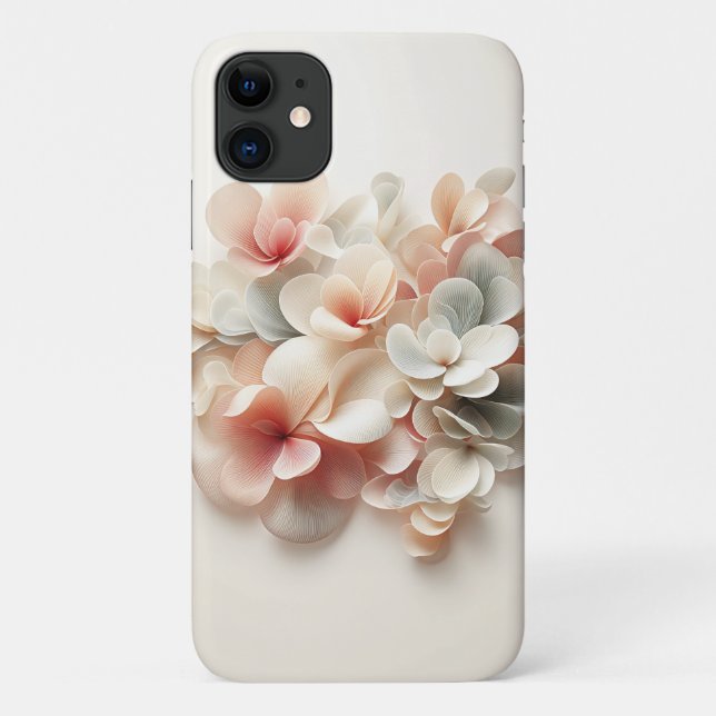 Coques Case-Mate iPhone Abstrait Floral Couches de Soie Élégant - Douce Te (Dos)