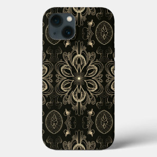Case-Mate iPhone Case Abstrait Floral Noir Et Or