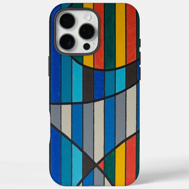 Coques Case-Mate iPhone Abstrait Géométrique avec des Bandes et des Formes (Verso)