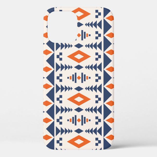 Coques Case-Mate iPhone Abstrait géométrique aztèque, motif transparent. (Verso)