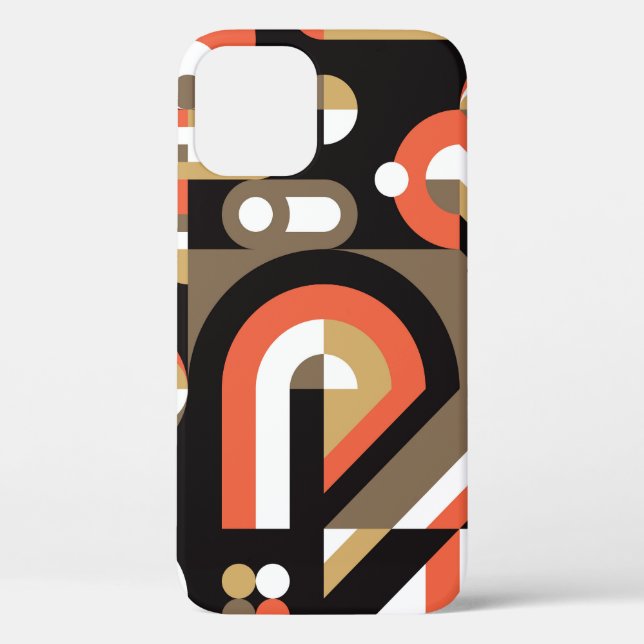 Coques Case-Mate iPhone Abstrait géométrique : Conception futuriste de l'o (Verso)