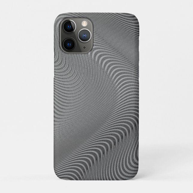 Coques Case-Mate iPhone Abstrait gris ondulé (Dos)