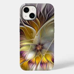 Coque Case-Mate iPhone Abstrait Imaginaire coloré Fleur moderne Fractal