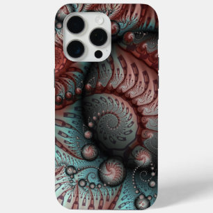 Coque Case-Mate iPhone Abstrait Imaginaire dynamique Fractal Art Brown Bl