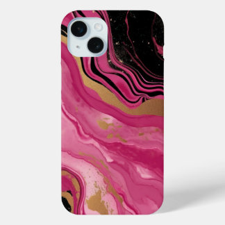 Coque Case-Mate iPhone Abstrait moderne magenta rose parties scintillant 
