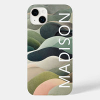 Abstrait moderne Motif Wavy Nom personnalisé