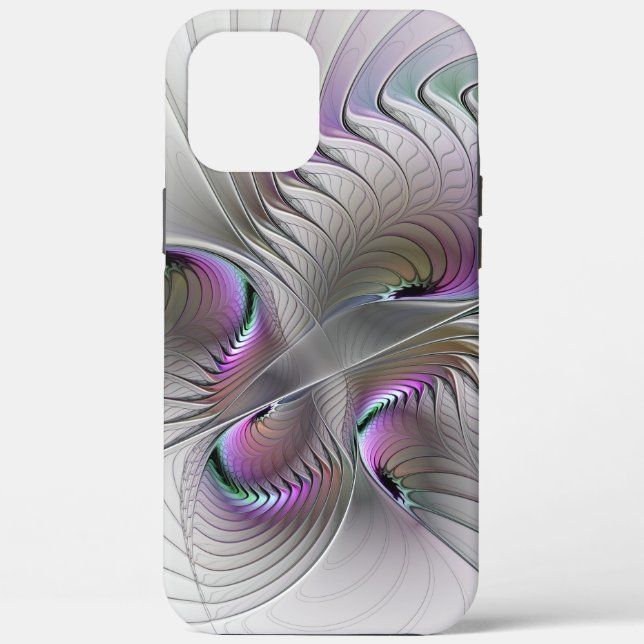 Coques Case-Mate iPhone Abstrait moderne Shy Imaginaire Figure Fractal Art (Verso)
