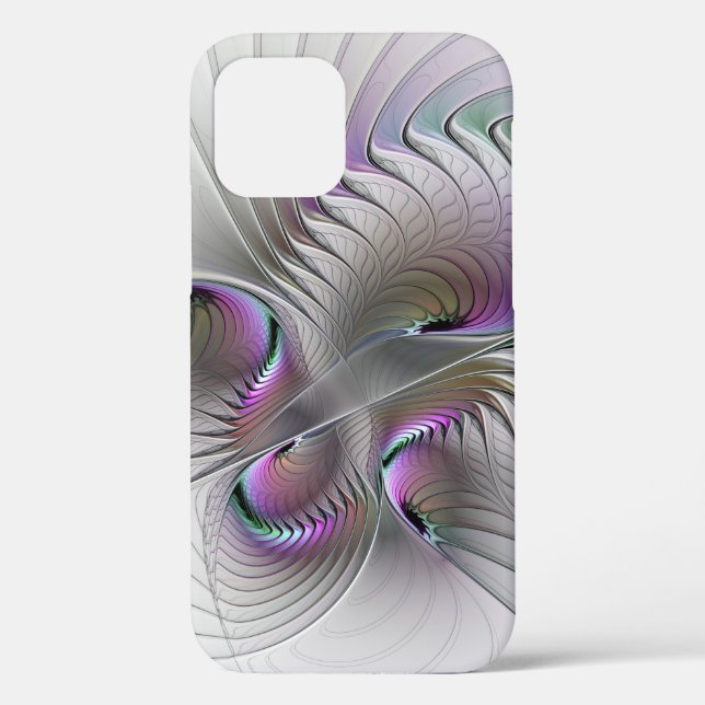 Coques Case-Mate iPhone Abstrait moderne Shy Imaginaire Figure Fractal Art (Verso)