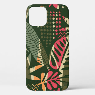 Case-Mate iPhone Case Abstrait motif sans faille avec des feuilles tropi