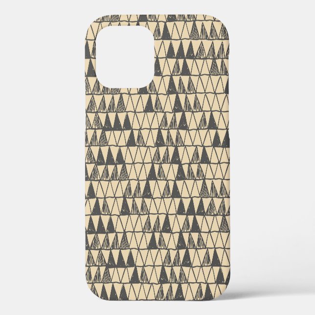 Coques Case-Mate iPhone Abstrait Motif triangle Vintage. (Verso)