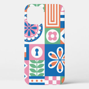 Case-Mate iPhone Case Abstrait motif vintage fleuri. scandinave et