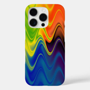 Coque iPhone 16 Pro Abstrait Multicolore Ondulé