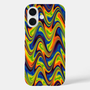 Coque Pour iPhone 16 Abstrait multicolore ondulé